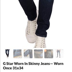 G star worn in sapphire skinny jeans 31-34
